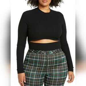 NWT BP Mock Meck Cutout Top